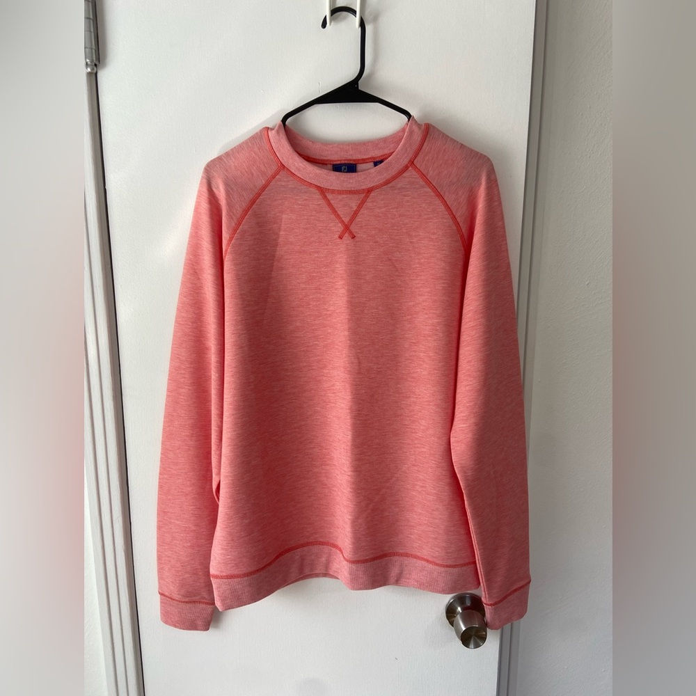 Foot Joy Men's Pink/Salmon Crewneck Sweater